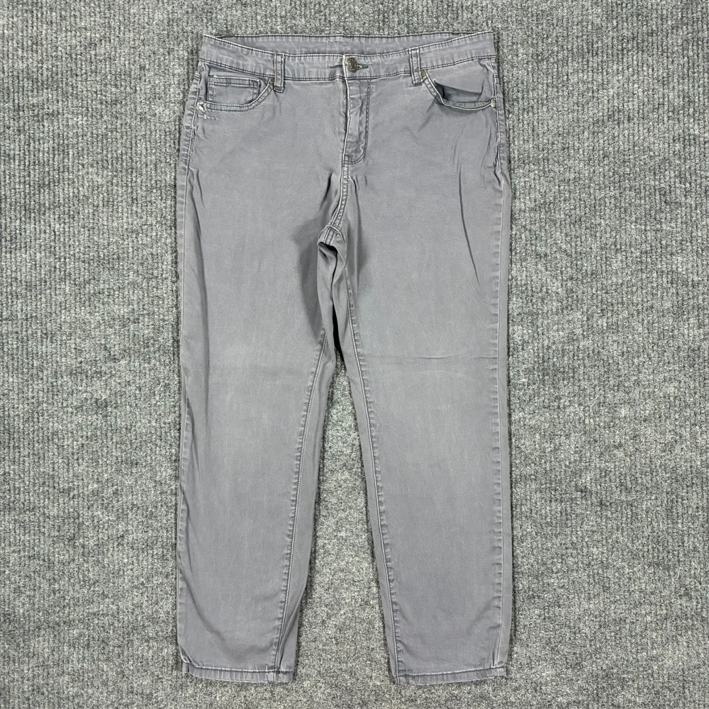 Buffalo David Bitton Gray Stretch Ankle Jeans Womens W32" Mid Rise 5 Pocket